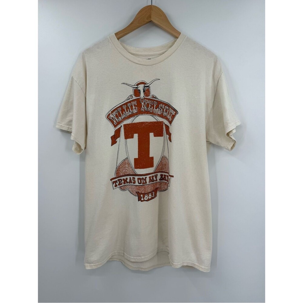 University of Texas Longhorns Willie Nelson Graphic Tee | Cream | Medium